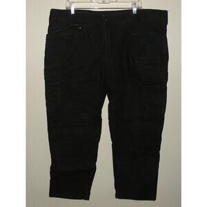 Noble Hammer Drill Men's Canvas Cargo Pants 42 x 30 Black Full Flexx Stretch
